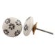 Grey Embossing Flower Knob