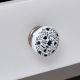 Black Floral Flat Knob