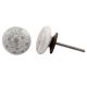 Grey Floral Flat Knob