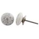 Grey Floral Flat Knob
