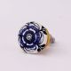 Blue Black Rose Flat Knob