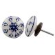 Blue Tiny Flower Flat Knob