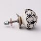 Black Grey Floral Ceramic Knob