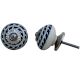 Black Striped Ceramic Knob