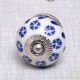 Blue Tiny Flower Ceramic Knob