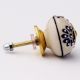 Navy Blue Flower Drawer Knob
