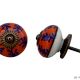 Orange Navy Blue Leaf Drawer Knob