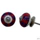Red Navy Blue Leaf Drawer Knob