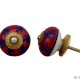 Red Navy Blue Leaf Drawer Knob
