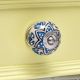 Turquoise Floral Drawer Knob