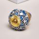 Turquoise Floral Drawer Knob