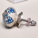 Turquoise Floral Drawer Knob