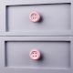 Pink Ceramic Button Knob