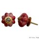 Red Marble Melon Drawer Knob