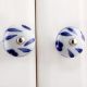 Blue Floral Medium Knob