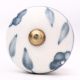 Grey Floral Medium Knob