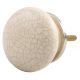 Cream Flat Round Crackle Drawer Knob