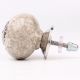 White Round Crackle Cream Dresser Knob
