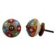 Mixed Floral Round Drawer Knob