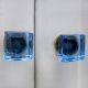 Slat Blue Square Small Drawer Knobs