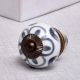 Grey Flower Ceramic Knob