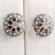 Mixed Floral Flat Knob