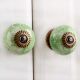 Pea Green Round Ceramic Knob