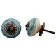 Sea Green Flower Ceramic Knob