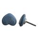 Grey Heart Crackle Ceramic Wardrobe Knob