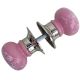 Daffodil Pink Door Mortice Handles 2.25