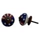 Us Flag Ceramic Knob