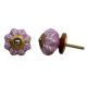 Pink Leaf Medium Ceramic Knob