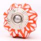 Orange Leaf Medium Ceramic Knob