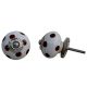 White Red Polka Ceramic Wardrobe Knob