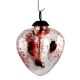 Silver Red Heart Christmas Hanging