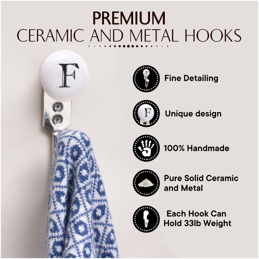 F Flat Ceramic Hooks